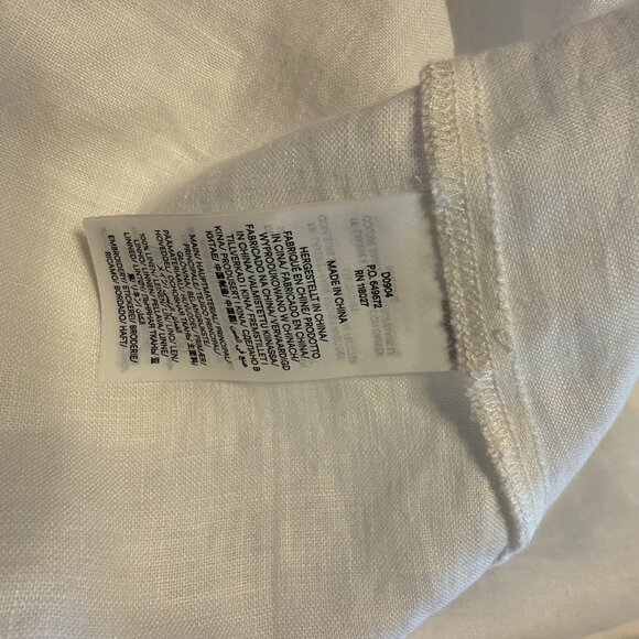 BODEN White Linen Belted Midi Dress with Blue Embroidery US size 8P (UK 12P) - Picture 16 of 16